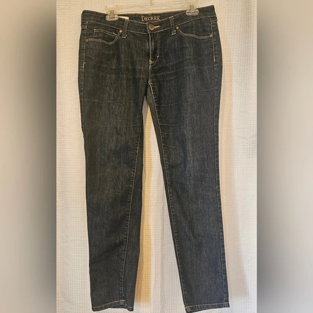 Decree Super Skinny Jeans Womens Size 13 Mid Rise Dark Wash Denim Juniors